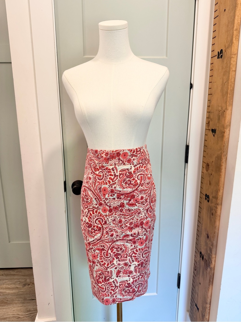 LOFT Pencil Skirt Paisley Women 8 Career Casual Teacher Spring Summer